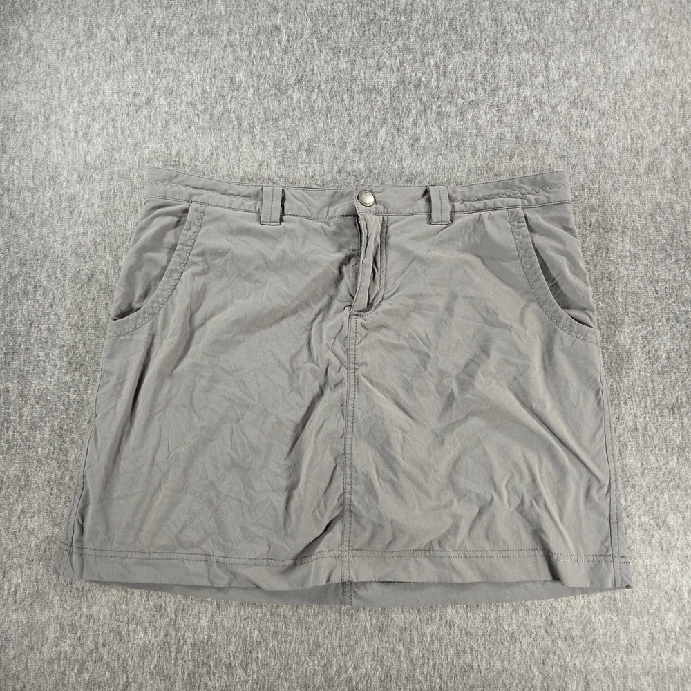 Eddie Bauer Travex Skort Womens 12 Gray Hiking Outdoor Stretch Performance